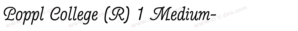 Poppl College (R) 1 Medium字体转换